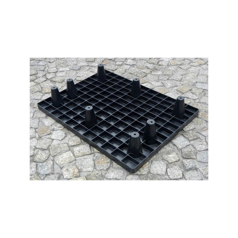 Półpaleta plastikowa  80x60cm z recyklingu, dostępność z magazynu + dostawa prosto od producenta