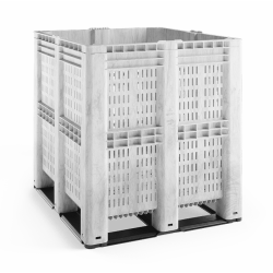 Skrzyniopaleta plastikowa maxi o pojemności 1400 litrów.
