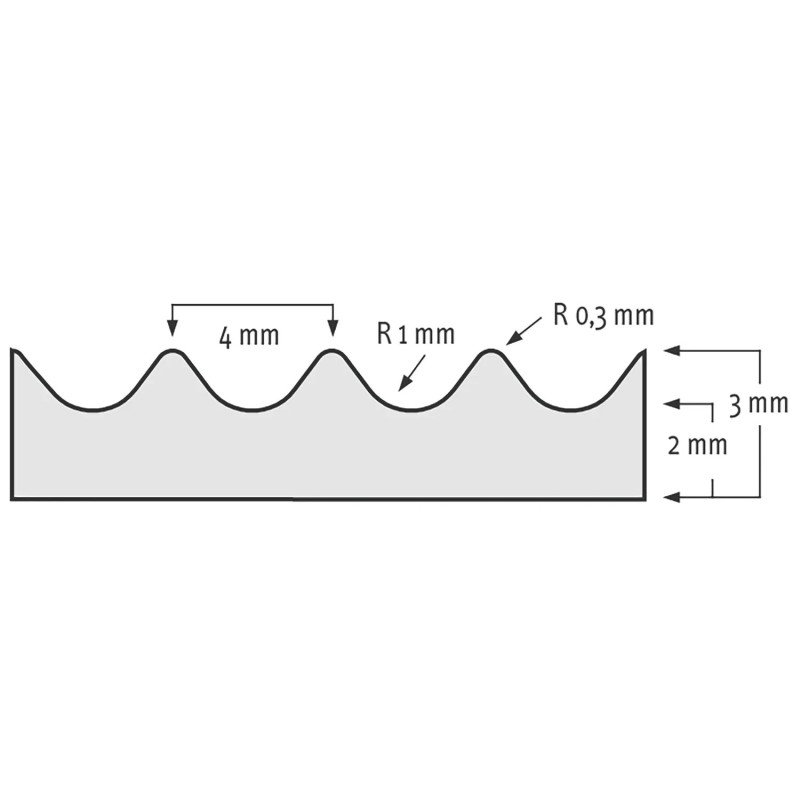 750 Rib'n'Roll 3 mm drobne rowki