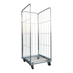 Kosz na kołach z 3 ściankami