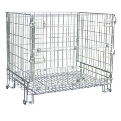 Pojemnik druciany, siatkowy pojemnik składany.